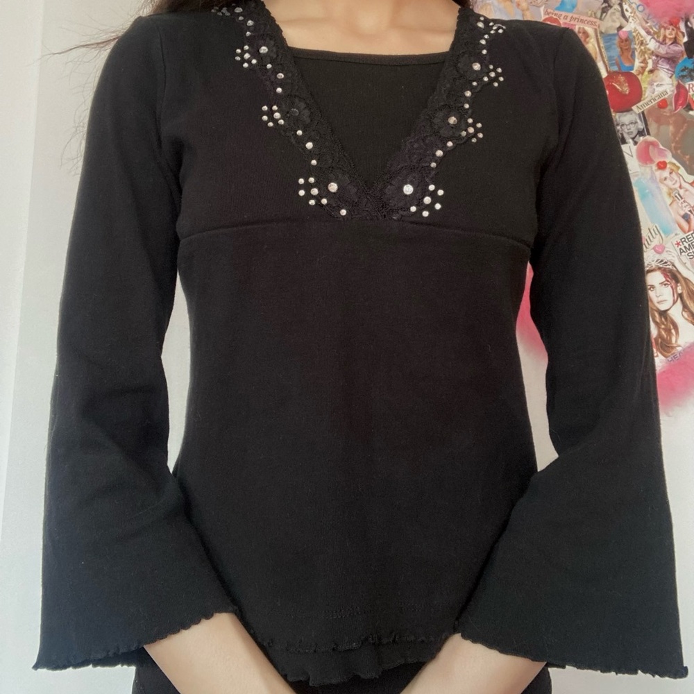 Black top with sequins